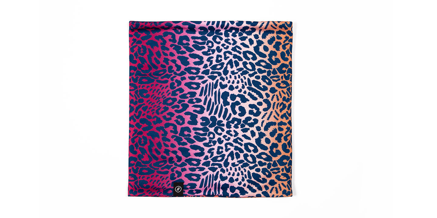 Cheetah/Navy Neck Gaiter